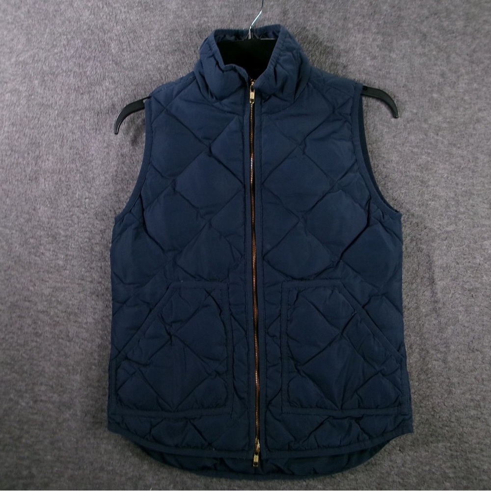 J. Crew Women's Quilted Navy Vest XXS